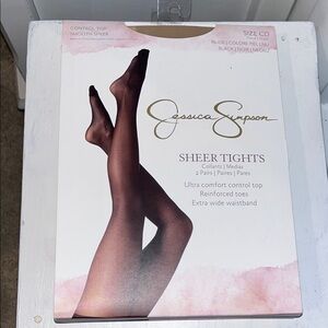 Jessica Simpson Sheer Tights in Black and Nude